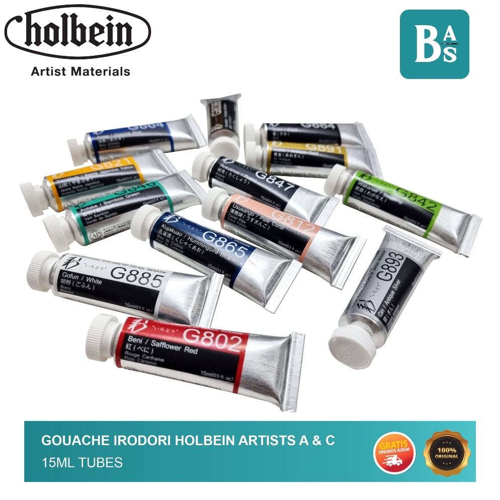 

KODE M83K Gouache Irodori Holbein Artists 15ml TUBES Series A C