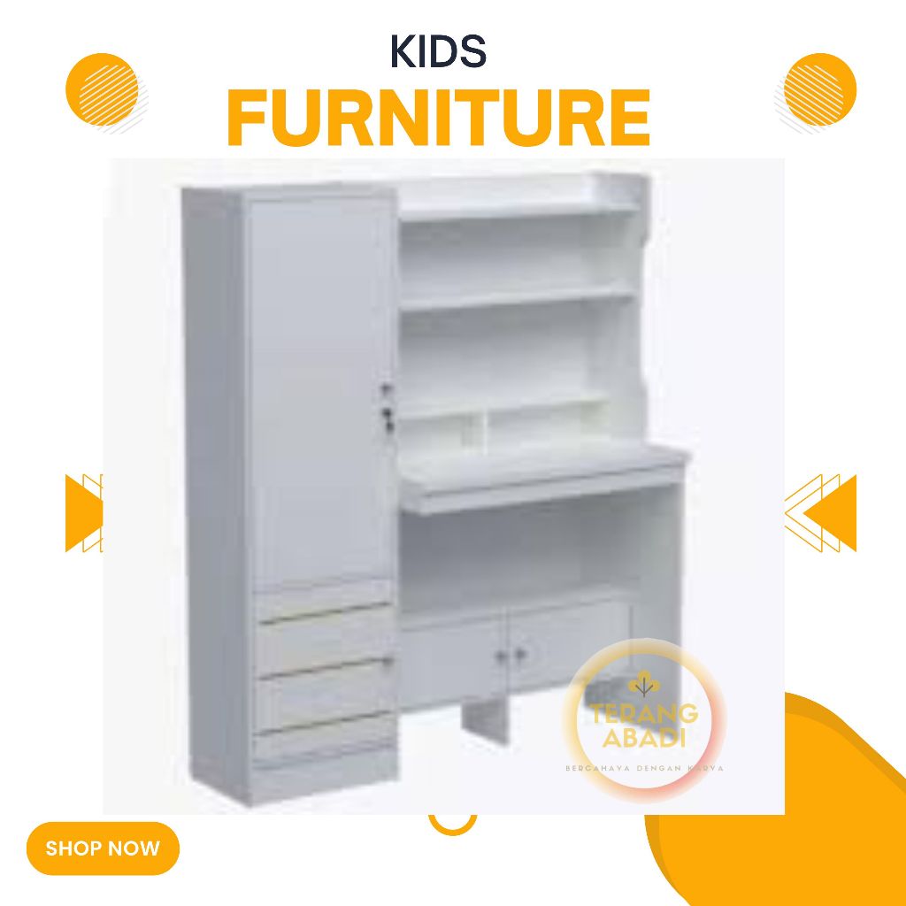 Meja Belajar Minimalis Putih/ Meja Belajar Anak Murah/ Meja Belajar MB Sonoma/ Meja Belajar Hitam