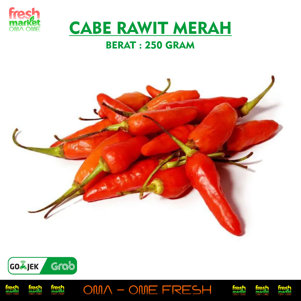 

Cabe / Cabai Rawit Merah Ori 250 gram sayuran fresh termurah untuk olahan dengan bumbu dapur