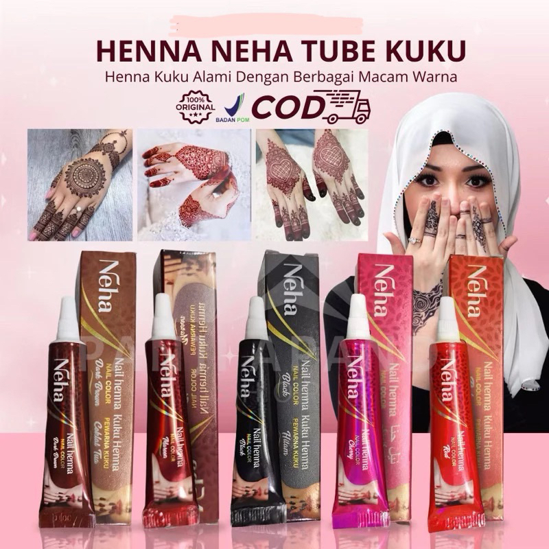 Henna Neha Kuku Henna Kuku Halal BPOM Warna Tahan Lama
