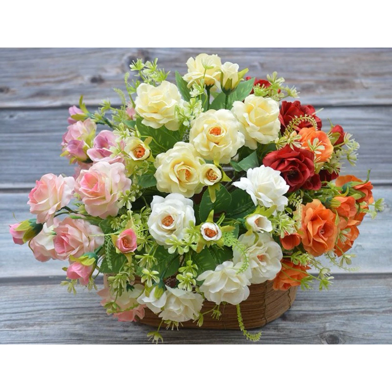 bunga mawar artificial l bunga mawar dekorasi l bunga mawar palsu l mawar untuk buket l M36 ROZU