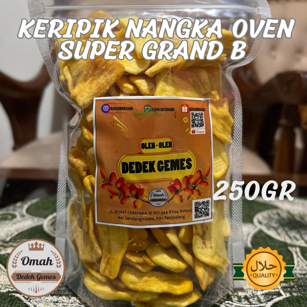 

Keripik Nangka Oven 250 gr Manis Legit Renyah Kuwalitas Grade B