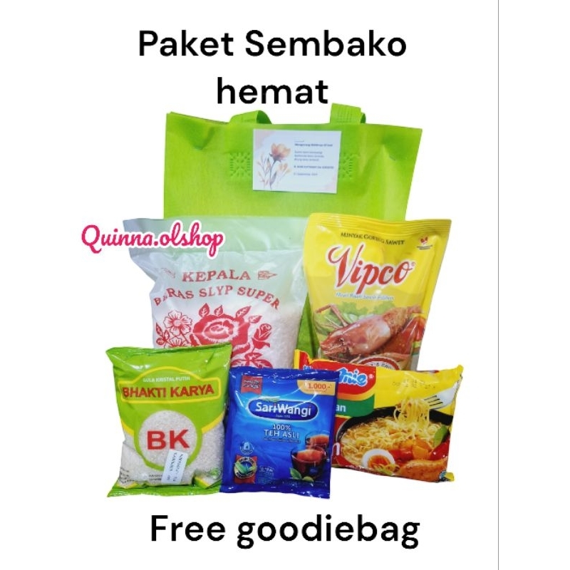 

Ready..Paket Sembako Hemat utk berbagi, syukuran, bingkisan... dlll. Free goodiebag