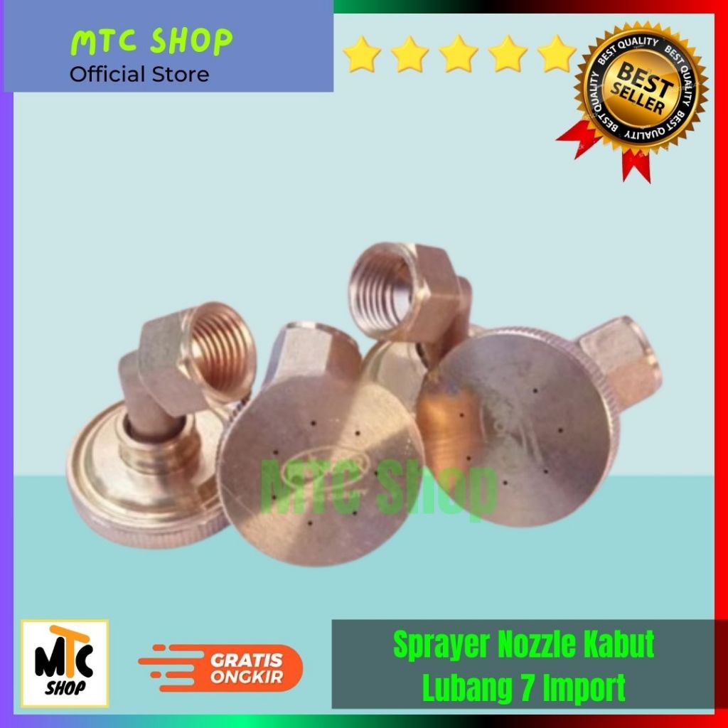 Nozzle Sprayer Kabut Lubang 7 Mata Import Noar | Spuyer Kabut Import Lubang 7 Kuningan Bengkok