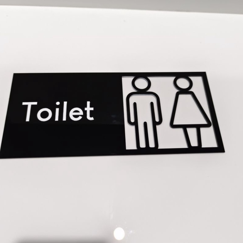 

KODE X34T Toilet Sign Akrilik Tulisan Toilet dan Shower Room