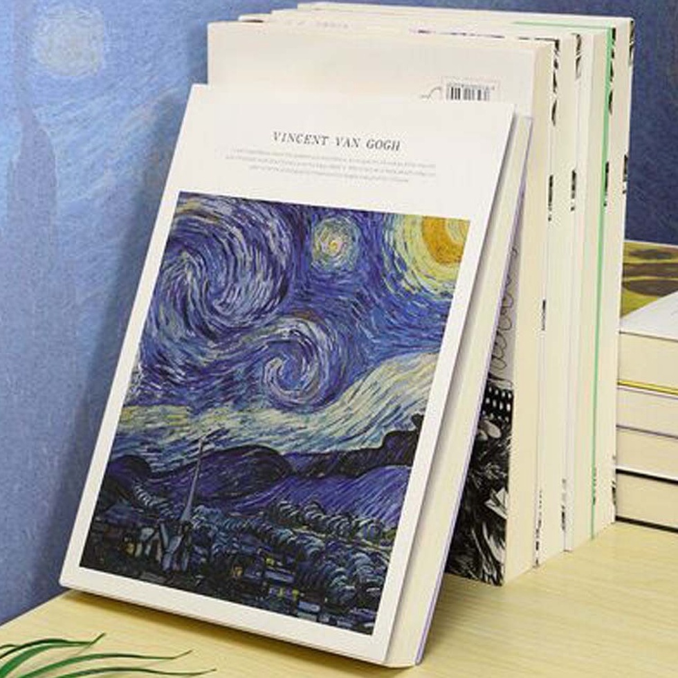 

KODE Q56X A4A5 256pages Van Gogh Vintage Blank Sketchbook Thick White Paper