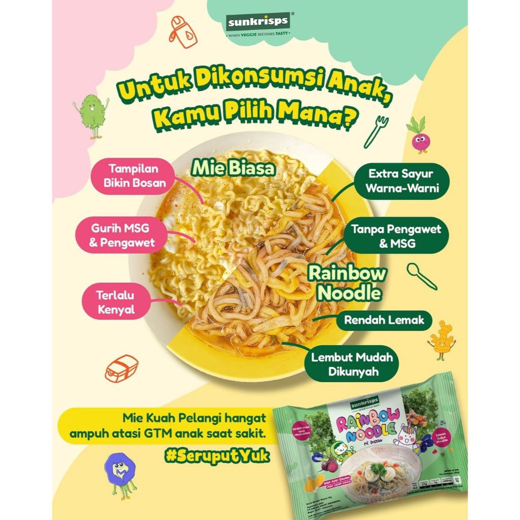 

Diskon Hari Ini Sunkrisps Rainbow Noodle 45gr A115
