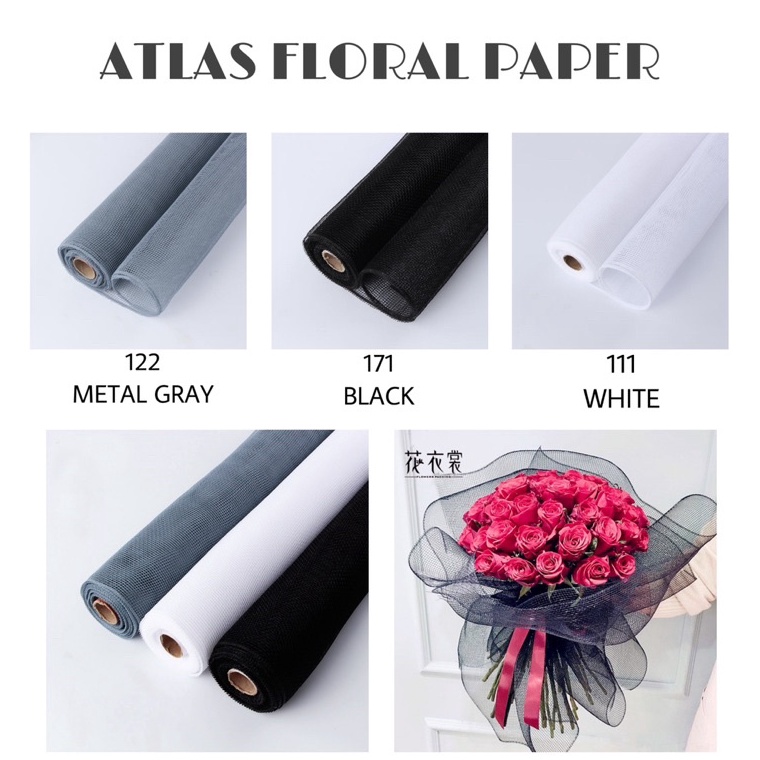 

Serba Unik READY Flower Wrapping Paper Kain Polynet Roll Tile Jaring Pembungkus Buket Bunga Florist