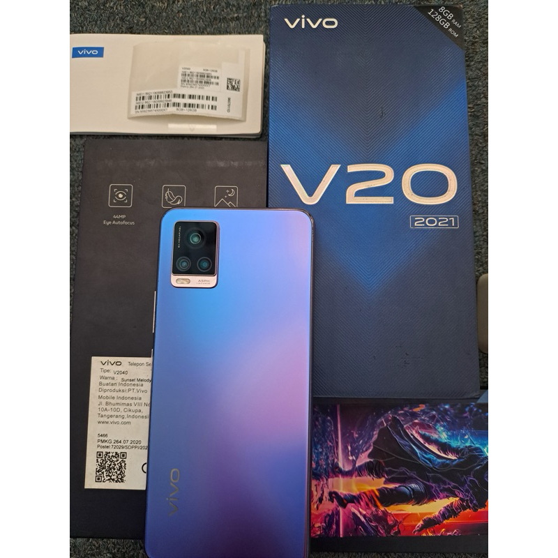 ORIGINAL 100% | VIVO V20 ram 8/128gb fulset