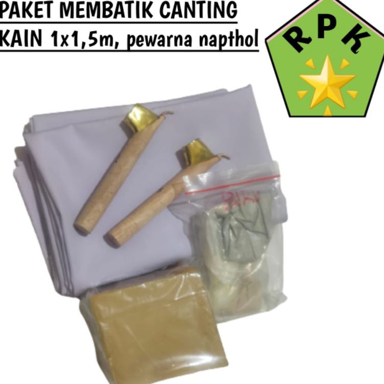 

Paket Ekonomis paket Alat membatik paket kain 15m naptol canting lilin
