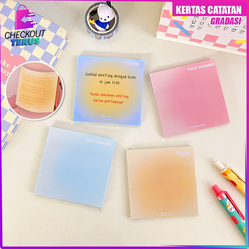 

CT A102 Sticky Notes Gradasi Polos Isi 50 Lembar Tempelan Kertas Catatan Memo Persegi Alat Tulis Kantor Sekolah