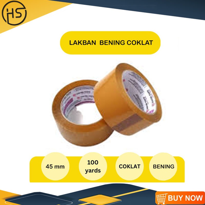

LAKBAN BENING COKLAT TEBAL 45MM 100 YARD