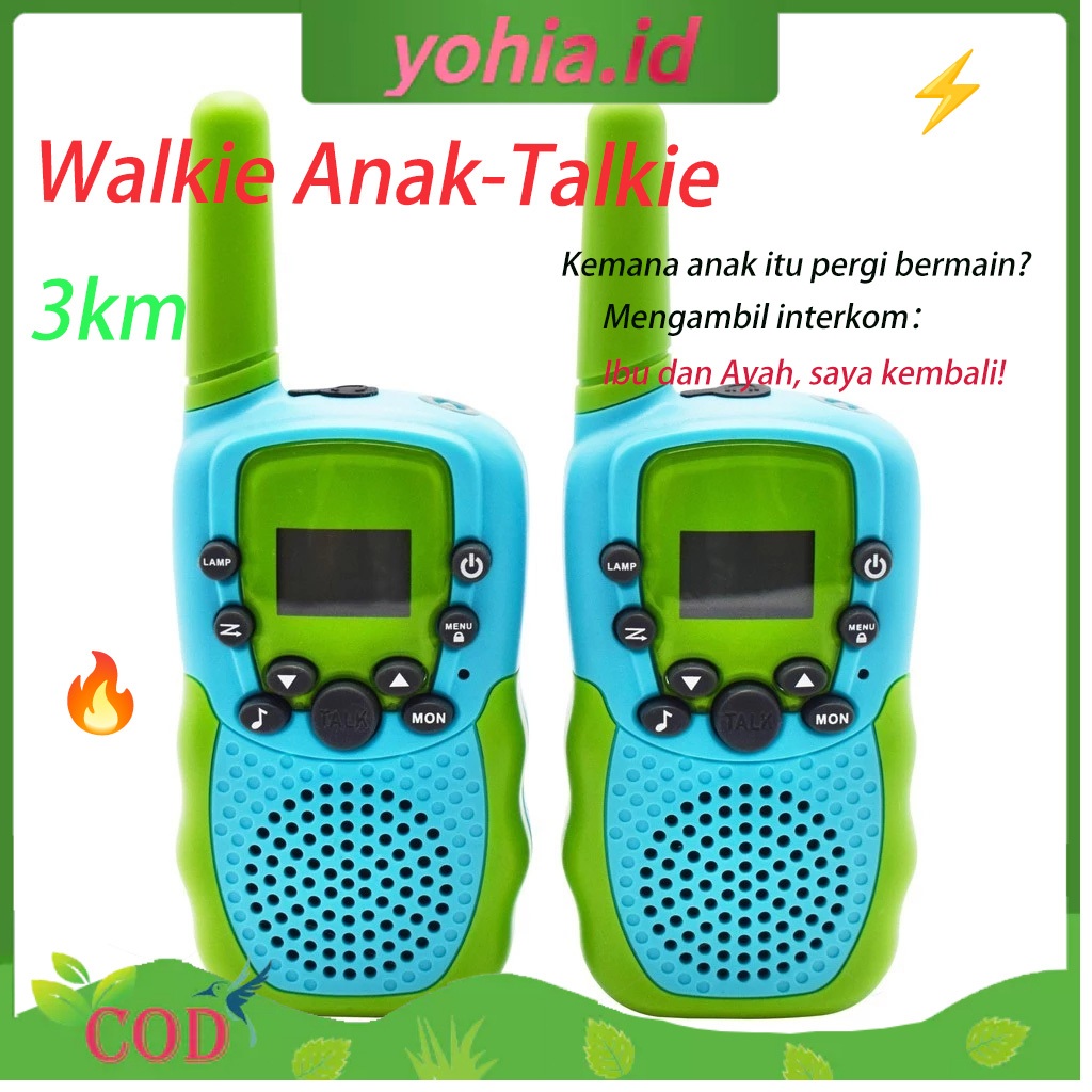 Ditalenibh - HT Mainan Anak Walkie Talkie 1-3KM 2 PCS