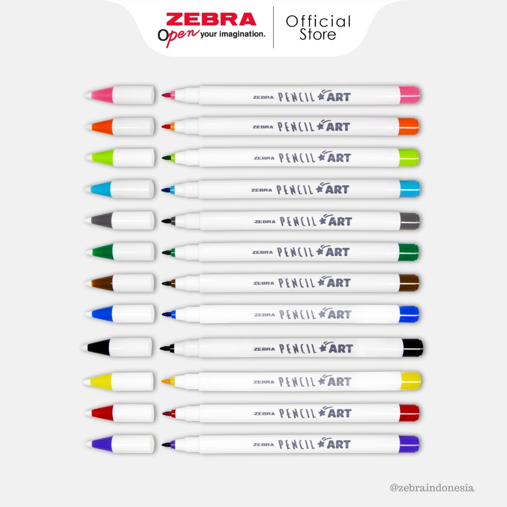 

ZEBRA PENCILART - water based marker - alat tulis - spidol warna