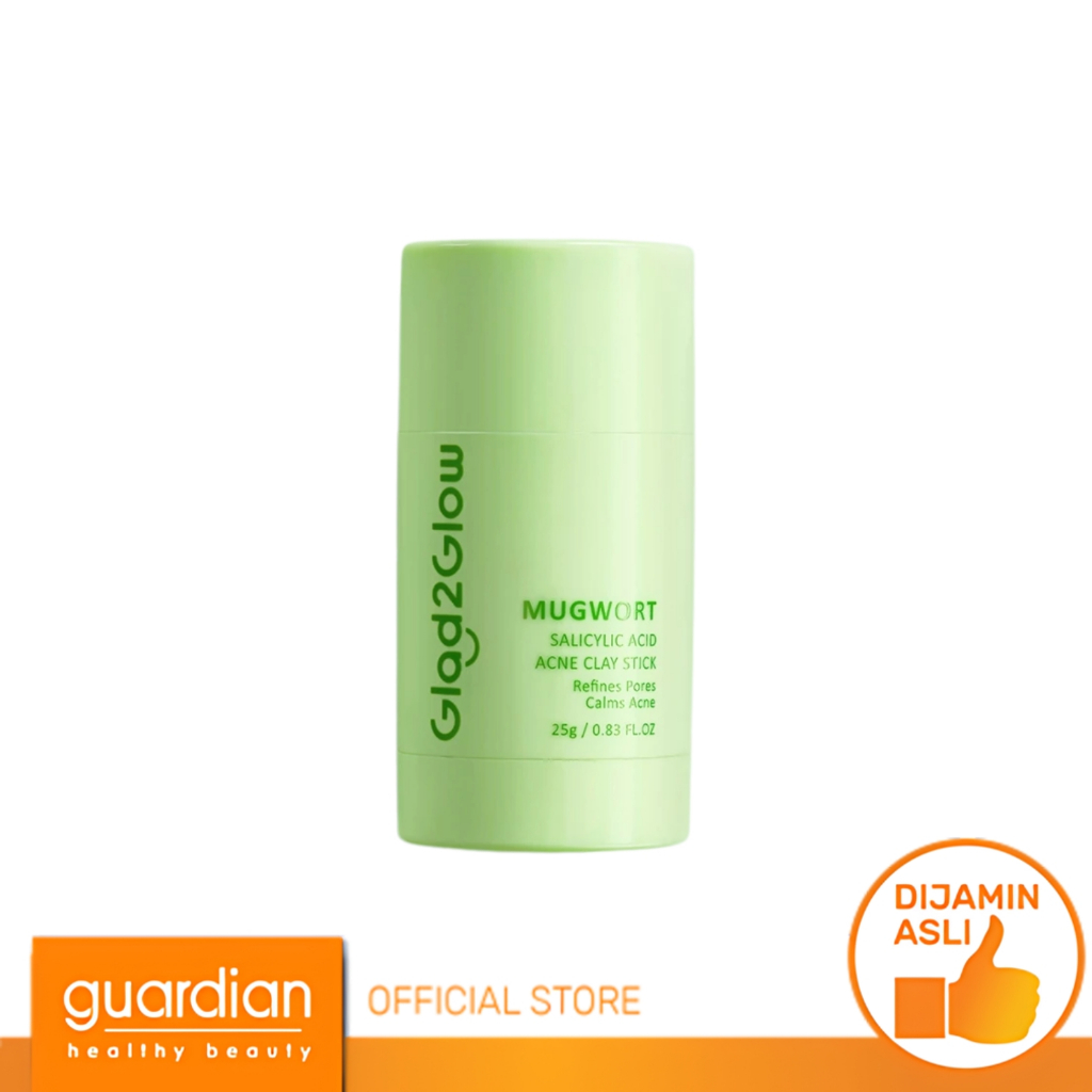 Glad2Glow Real Mugwort Clay Mask Salicylic Acid Acne Control 25Gr - Masker Wajah