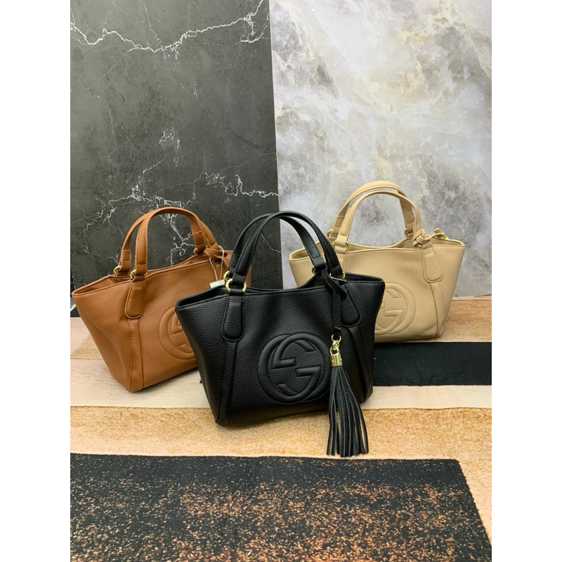 Tas Wanita Cewek GUCCI TOTE SOHO MIni BAHAN LEATHER