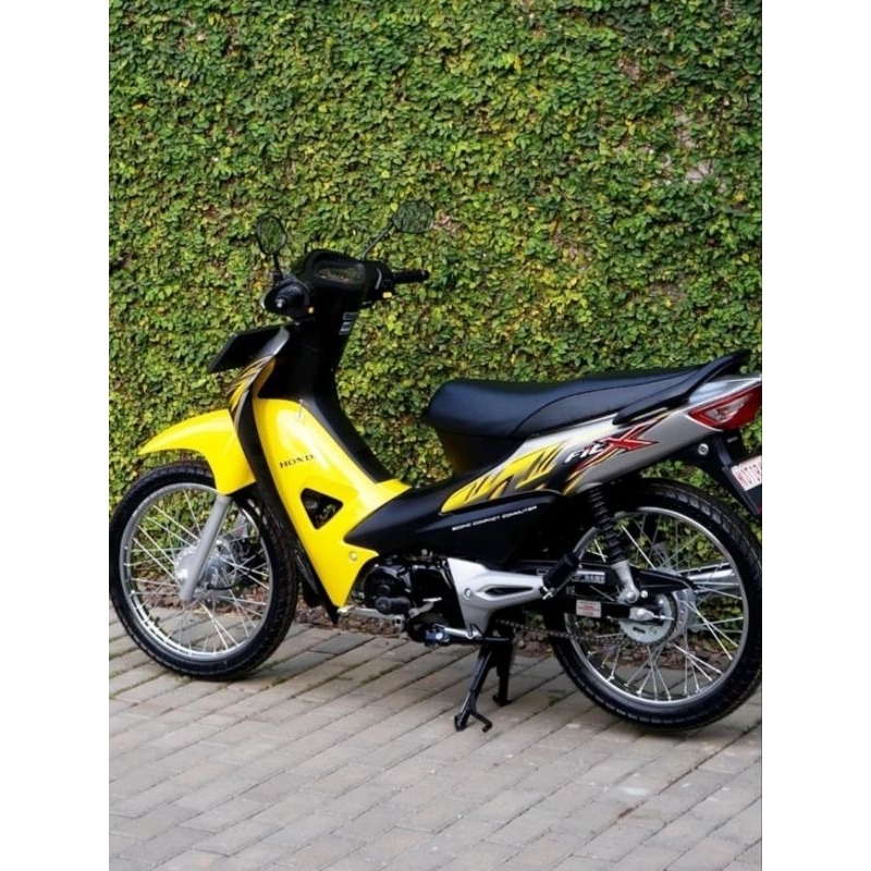 Striping lis sticker standar ori honda supra fit x 2008 kuning silver stiker supra fit x kuning silv