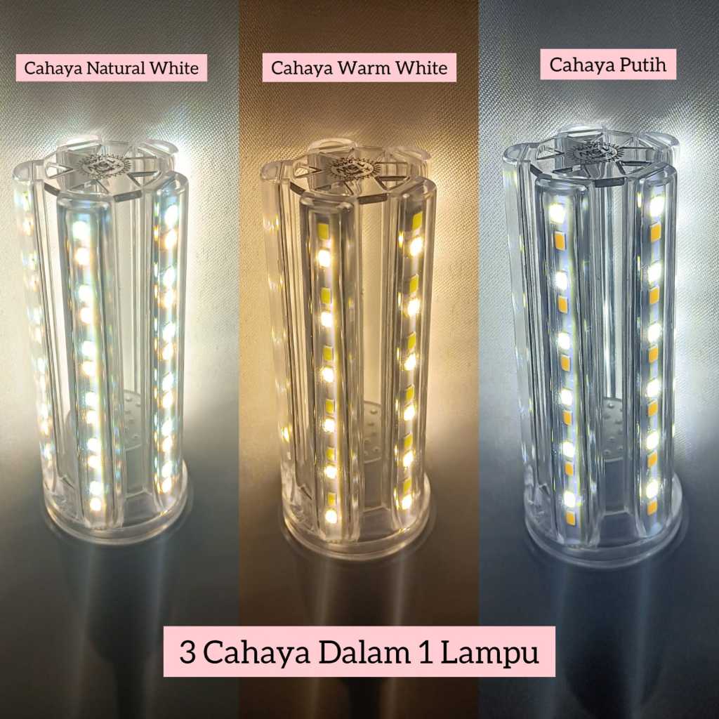 Bohlam LED Fitting E14 dan E27 Lampu Jagung Slim Bohlam 15 Watt 3 Warna