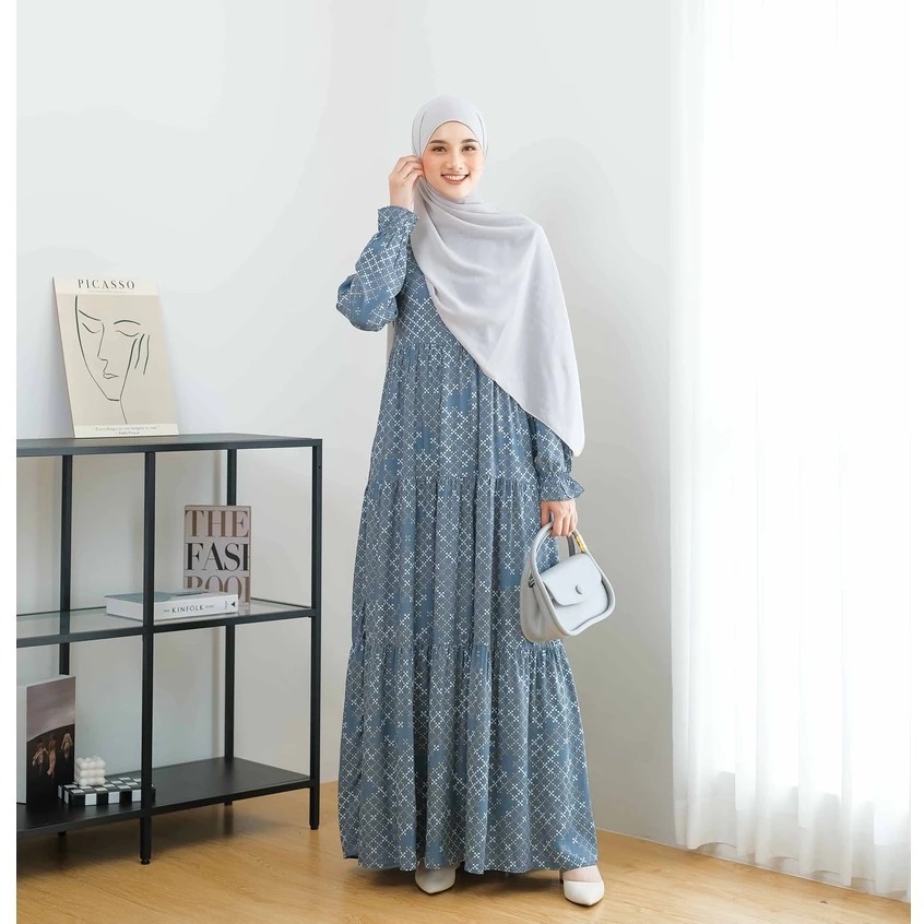 TERMURAH – GAMIS DRESS MUSLIM WANITA TERBARU BUSUI HOME DRESS RAYON VISCOE MOTIF TERMURAH OOTD PANTA