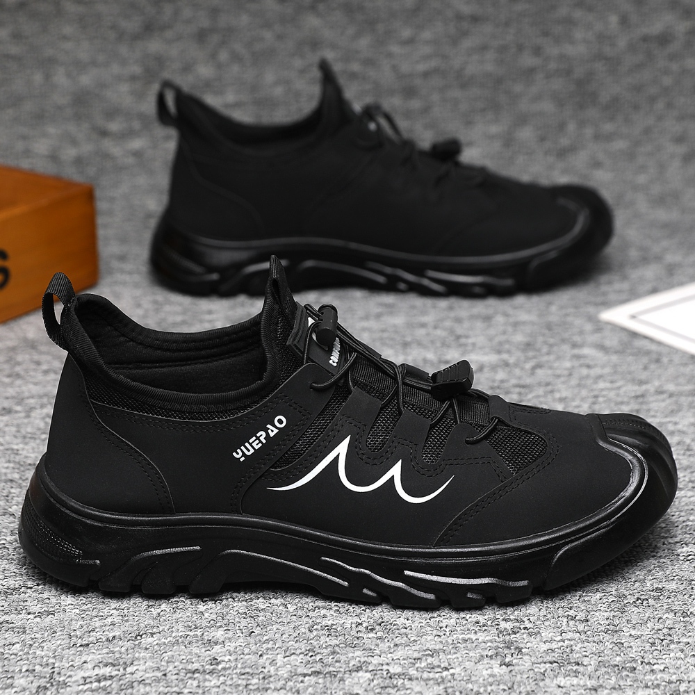 Highland Sepatu Hiking Pria Sepatu Slip On Gunung Cowok Outdoor Sepatu Jalan Tanpa Tali Anti Licin M