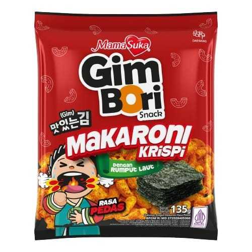 

Snack Camilan Macaroni Pedas Gim Bori Krispy Jajanan Makaroni Spicy 135gr