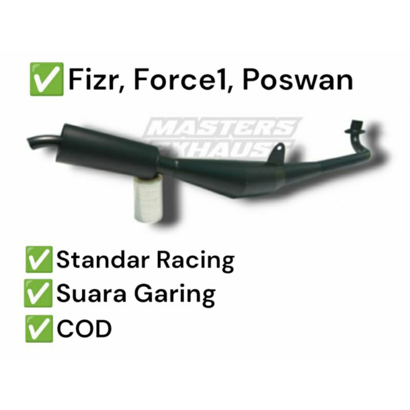 Knalpot Fizr Poswan Full Hitam Standar Racing