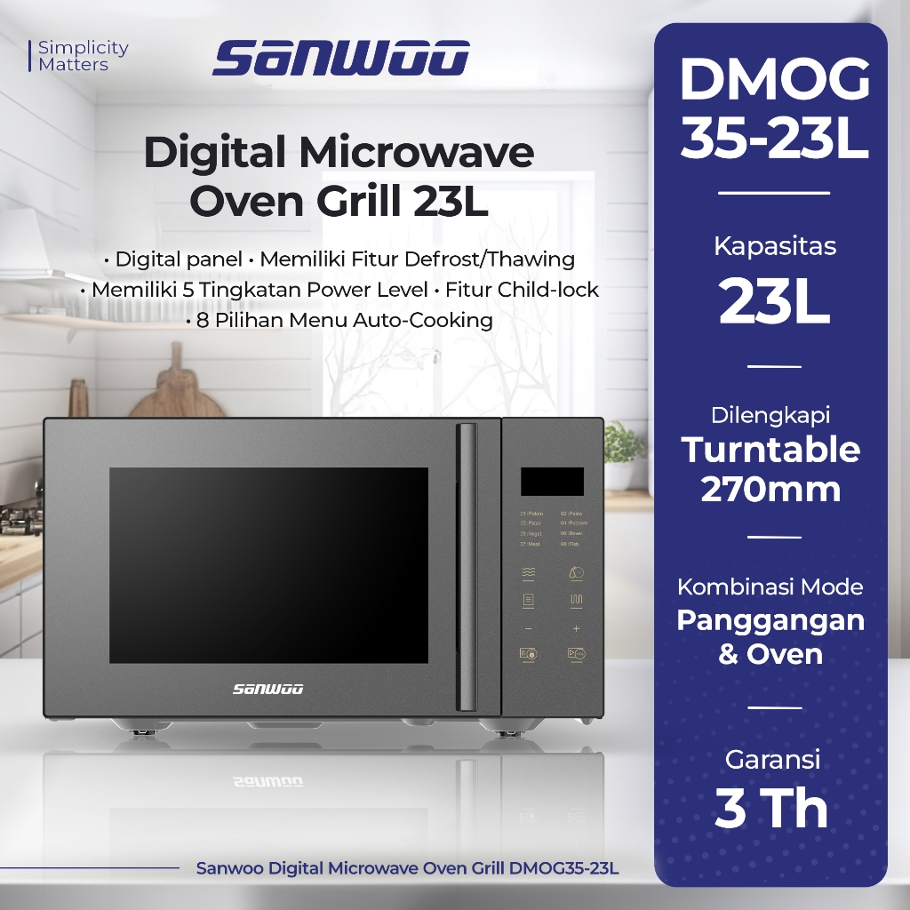Sanwoo Digital Microwave Oven Grill 23L