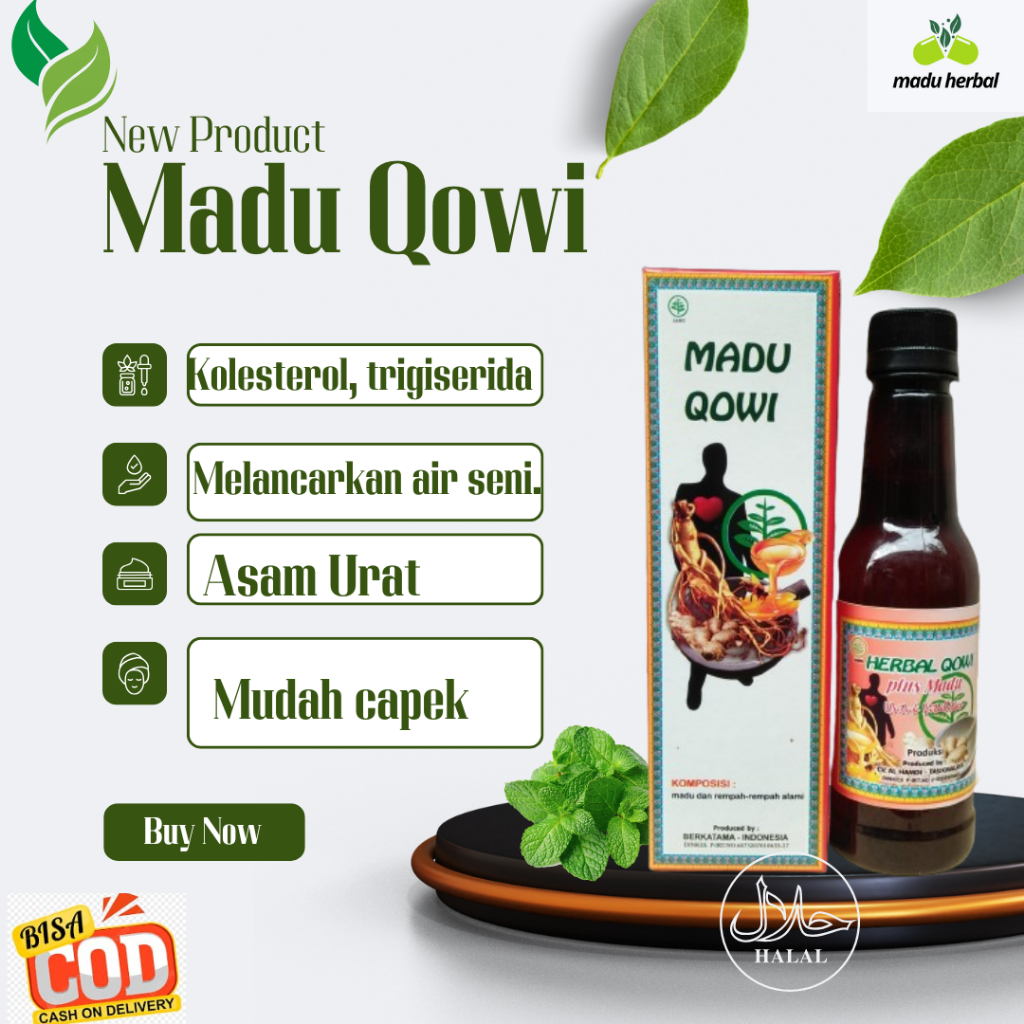 

Madu Herbal Qowi Obat herbal Asam Urat Radang Sendi Melancarkan Air Seni