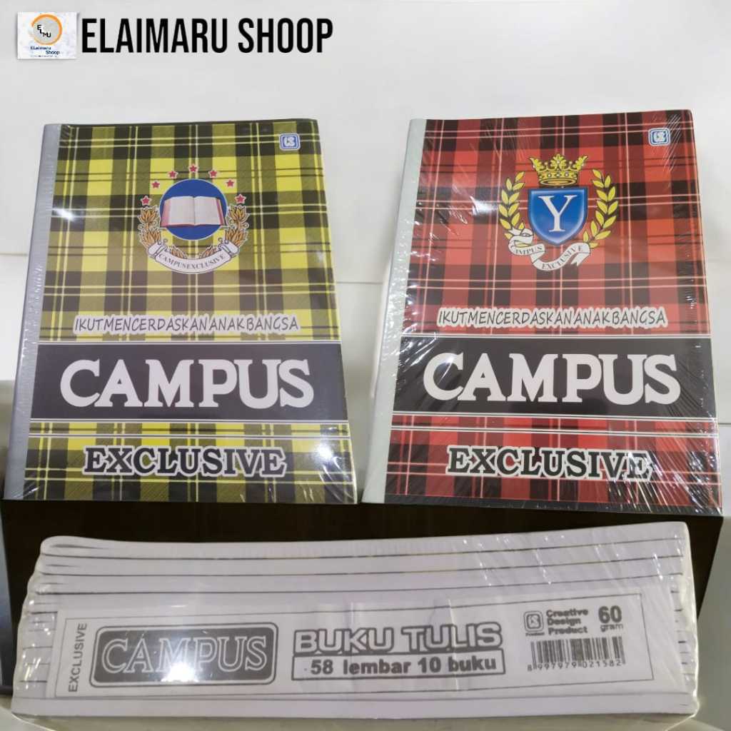 

Buku Tulis Campus Exclusive 32 38 50 Lembar Original 1 Pack Isi 10 Pcs