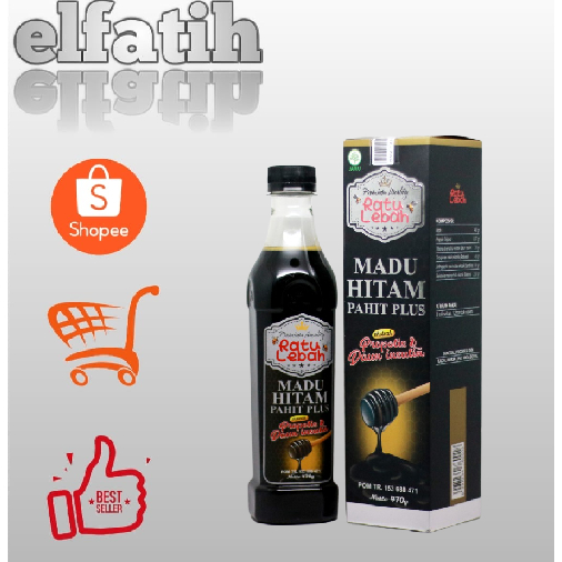 

Madu Hitam Pahit Plus Propolis Daun Insulin Ratu Lebah 470gr Original