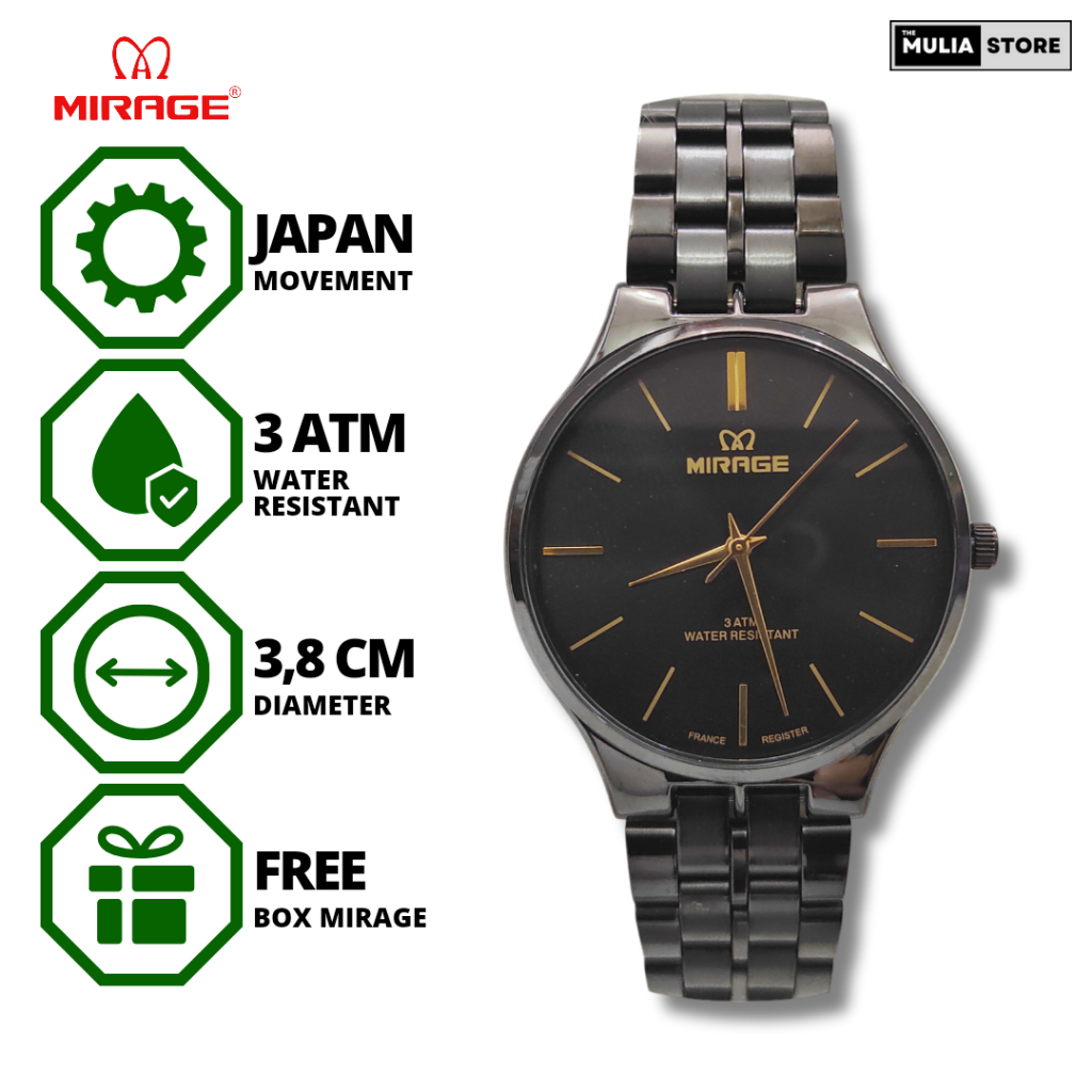 Jam Tangan Pria Mirage Original 18602 M Analog