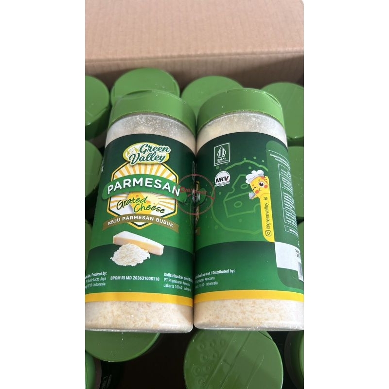 

GREEN VALLEY GRATED PARMESAN CHEESE | KEJU PARMESAN BUBUK 200GR