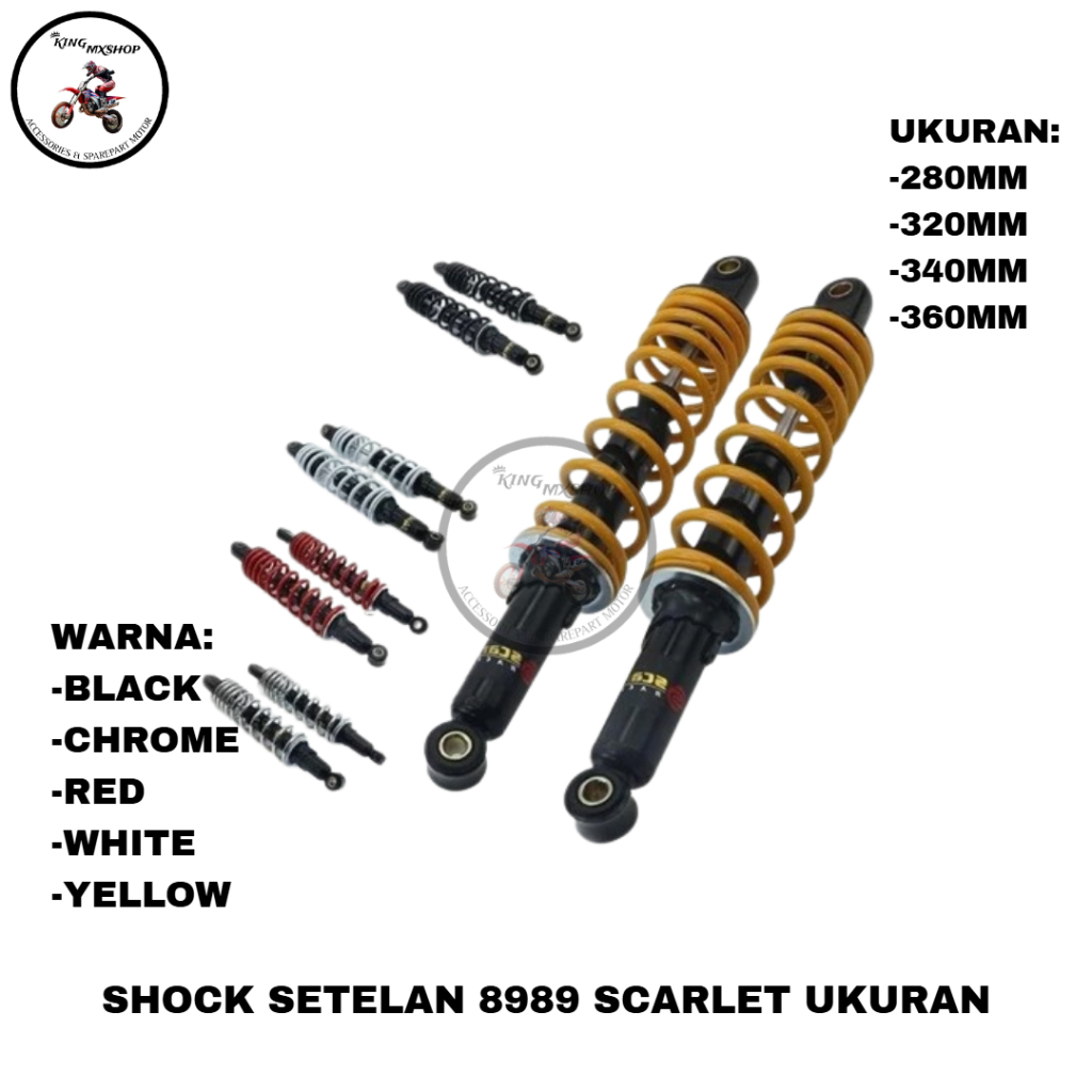 Sokbeker Sebleker Sok Skok Belakang Peredam Kejut Shock Setelan Scarlet 8989 Motor Bebek Jupiter Veg