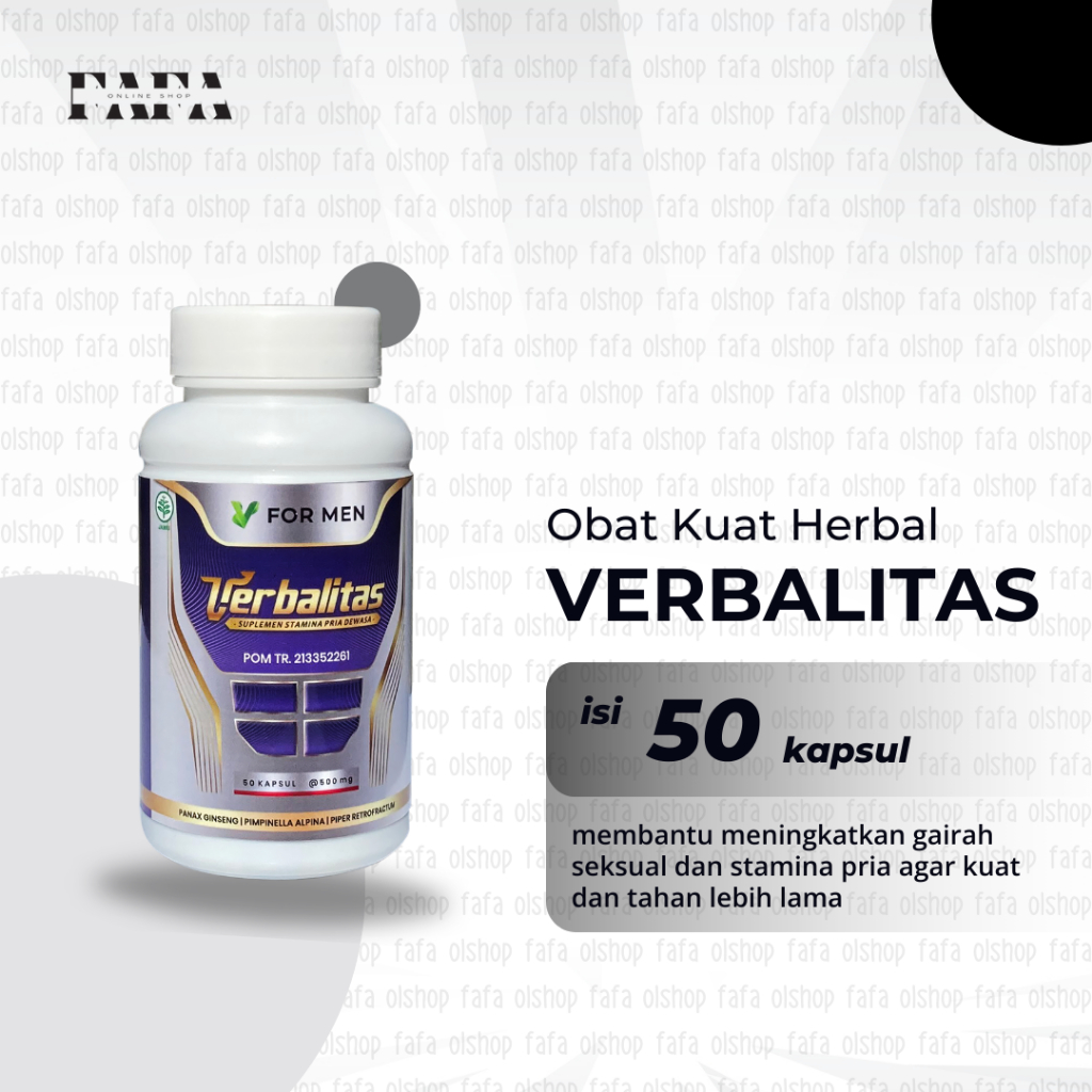 VERBALITAS Suplemen Stamina Pria Tahan Lama Obat Ejakulasi Dini Lemah Syahwat Kurang Gairah BPOM