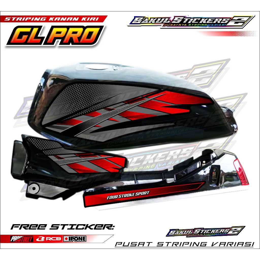 STRIPING VARIASI HONDA GL PRO - GL MAX / STICKER LIST VARIASI MOTOR GL PRO - GL MAX