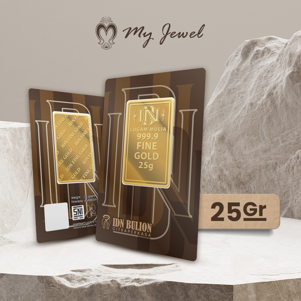 IDN Bulion Logam Mulia Keping Emas [25 g/ 999.9‰ Fine Gold Certificate]