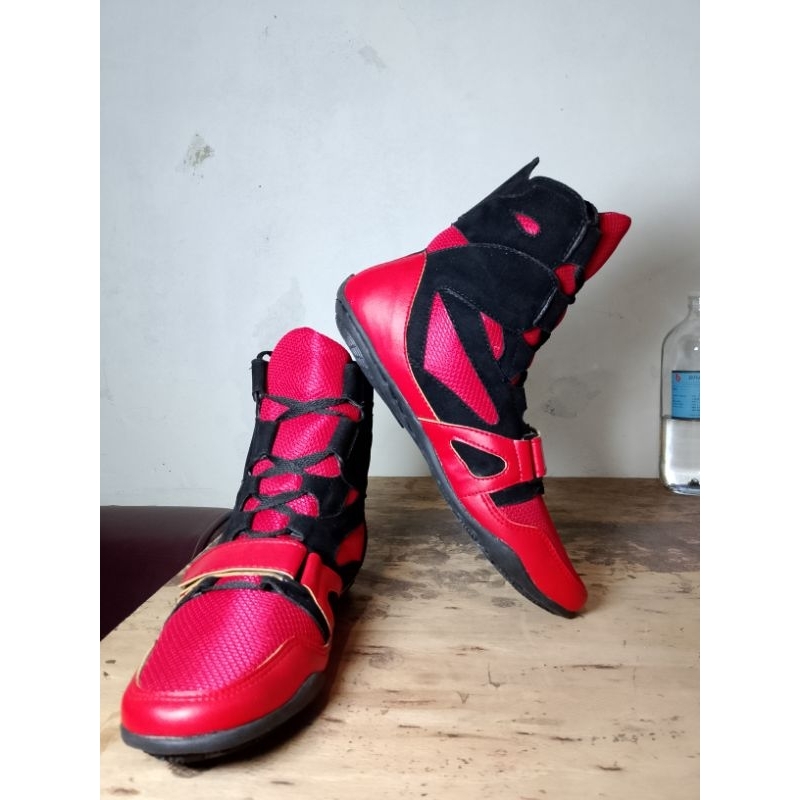 Sepatu Tinju Pria Boxing Shoes Sport Olahraga Casual Sepatu Gulat Gym Fitness Keren Anti Slip Ringan