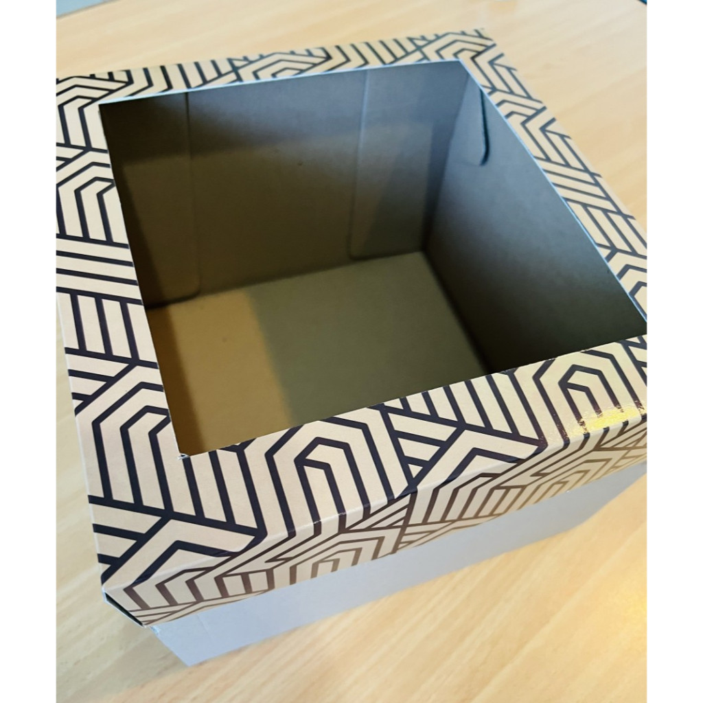 

10 pcs dus brown mozaik mika kotak hampers snack makanan box packaging ukuran 25 x 25 x 18 cm