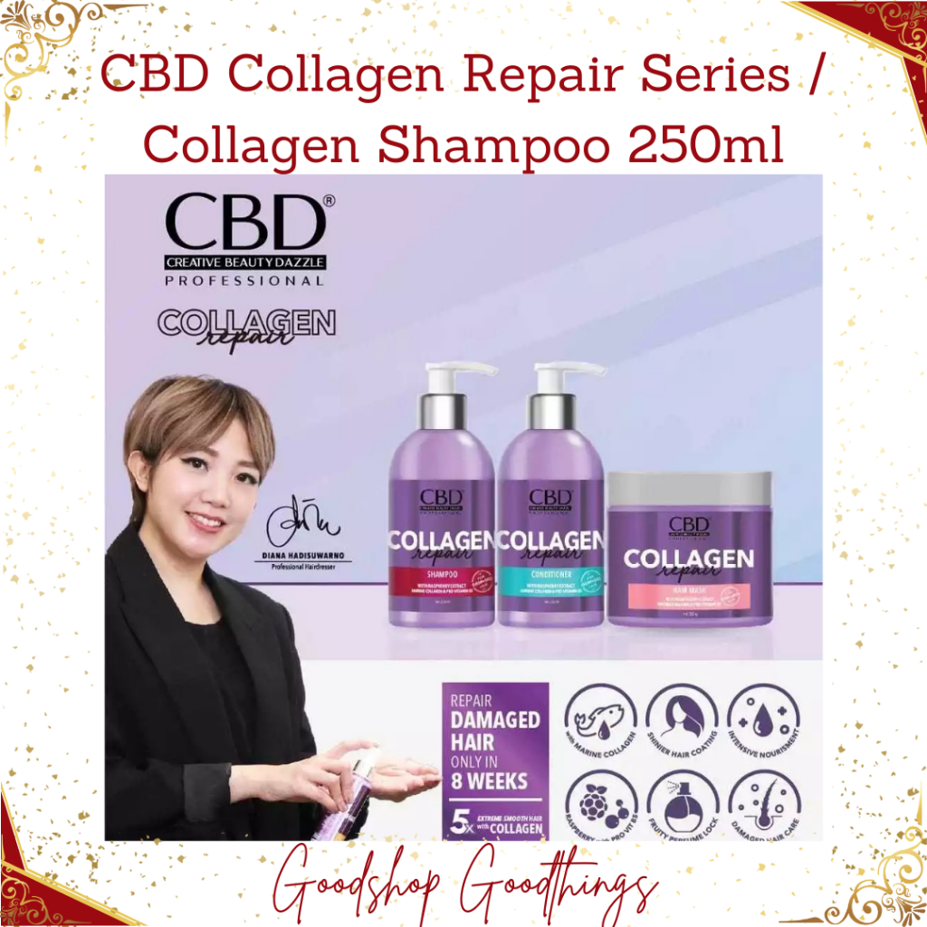 CBD Collagen Repair Series / CBD Collagen Shampoo 250ml / CBD Collagen Conditioner 250ml / CBD Colla