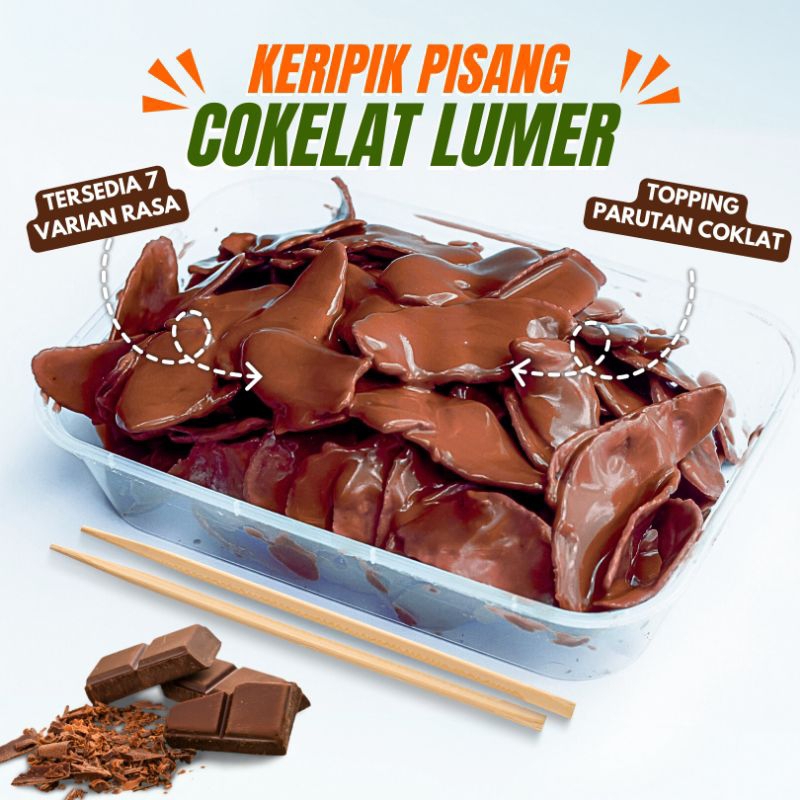

Keripik Pisang Lumer 300 Gram, Keripik Pisang Cokelat Lumer Premium By Yujajan Snacks