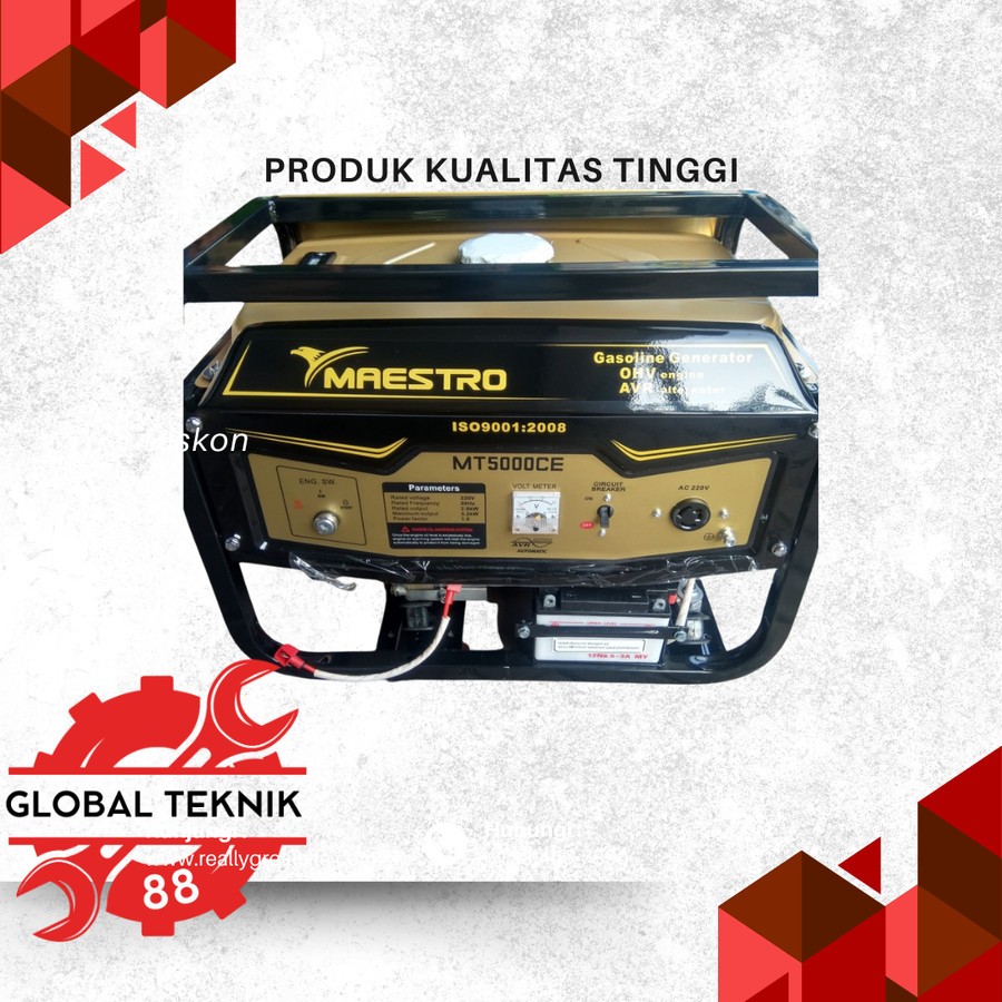 Maestro Genset Gasoline MT5000CE (Double Stater)