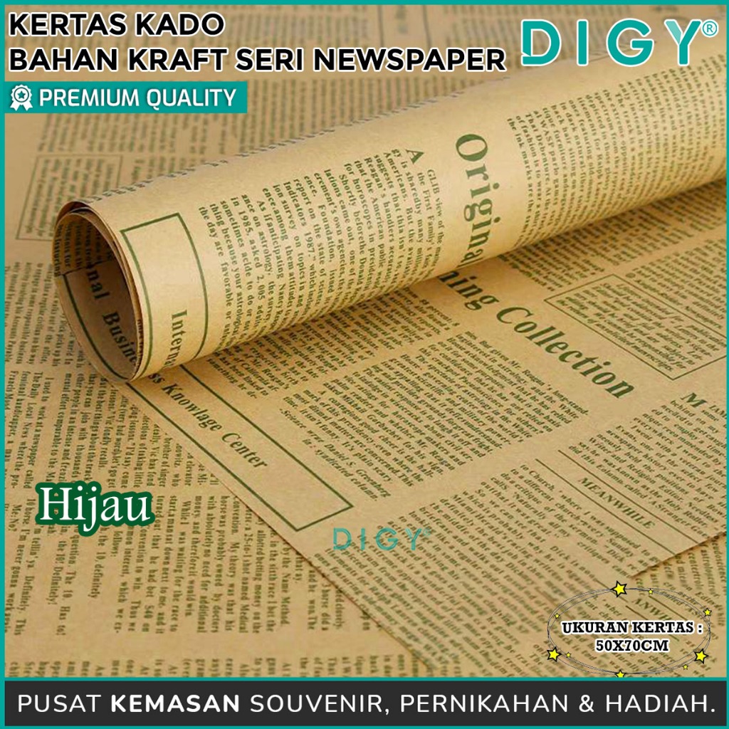 

[ISI 3PCS] Kertas Kado Motif Newspaper Koran Natal / Bungkus Hadiah Hamper / Wrapping Flower / Kertas Kado bahan Kraft