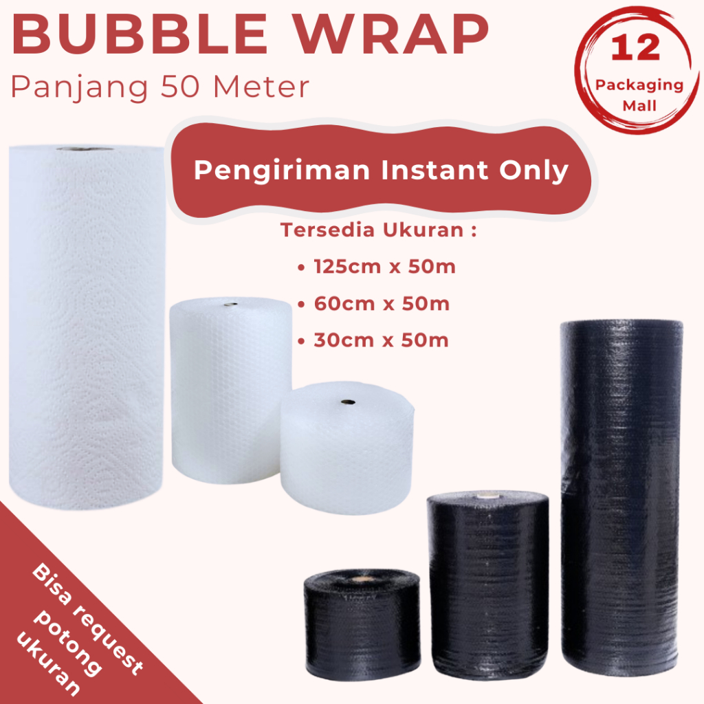 

Bubble Wrap 30cm x 50m / Plastik Packing Bubble Online Shop Termurah