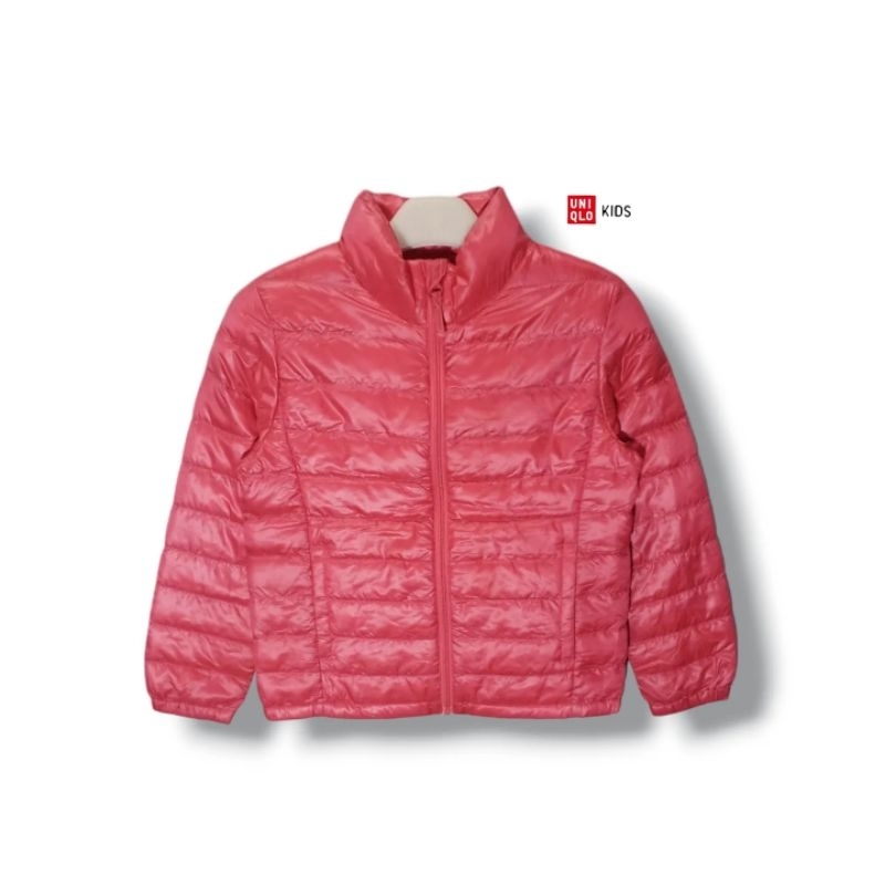 UNIQLO Kids UL Down Jacket Bulang Pink Size 130 fit 7-8 years (P50xL41) jaket hangat anak bulu angsa