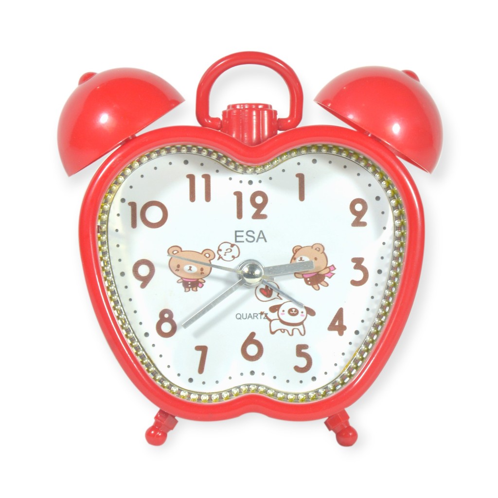 ESA Jam Weker Alarm Bentuk Apel Kids Alarm Clock 3305