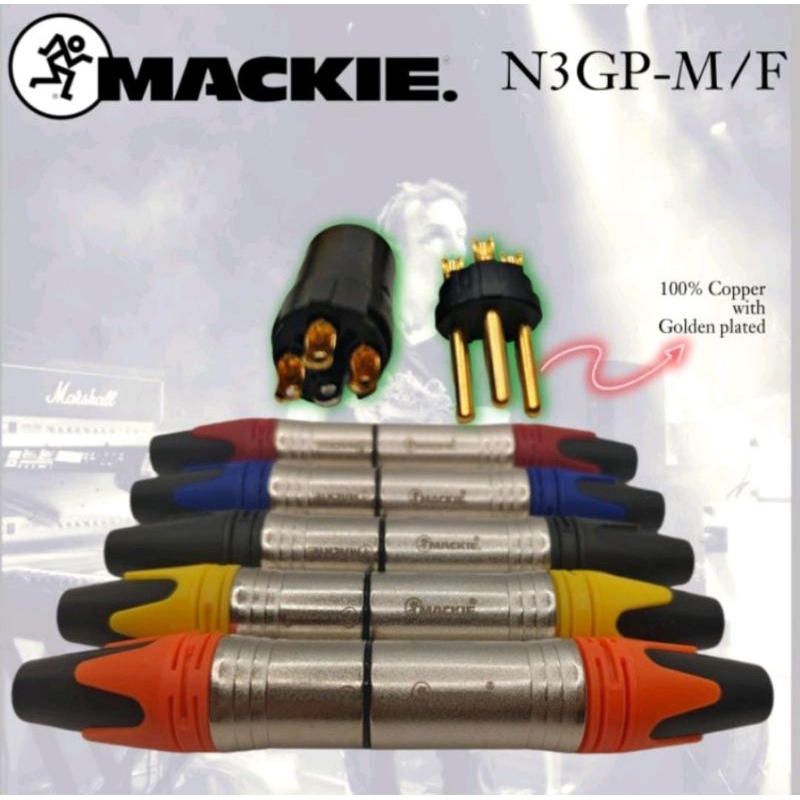 MACKIE NIKEL CHROME JACK CANON XLR sepasang bukan BMA DONNER TUM ORI