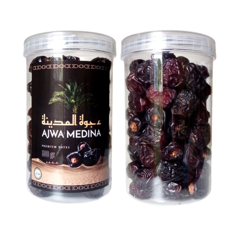 

kurma ajwa toples medina / madina / almadinah / almadina / al madinah / al madina dates / ajjwa / ajwwa / kurma nabi original / repack 500 gr