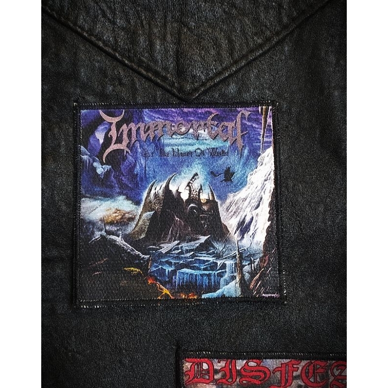 Woven patch black metal patch band black metal emblem assecories Immortal at the heart of winter