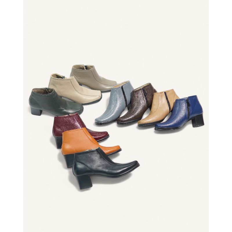 Sepatu Kulit Asli Garut - Sepatu Wanita - Boots Wanita Kulit Asli