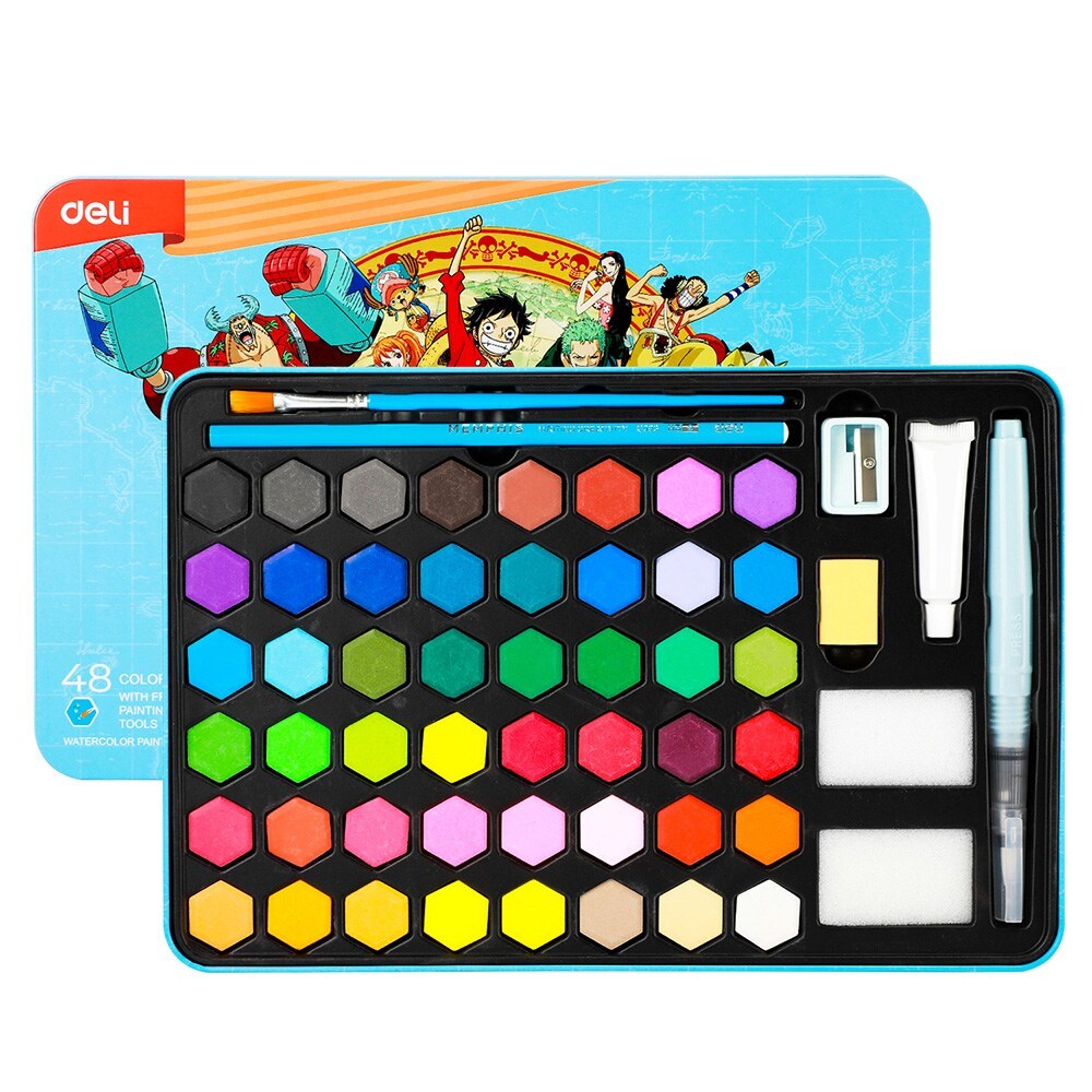 

Deli Watercolor Painting / Set Cat Air Padat One Piece Gratis Perlengkapan Melukis
